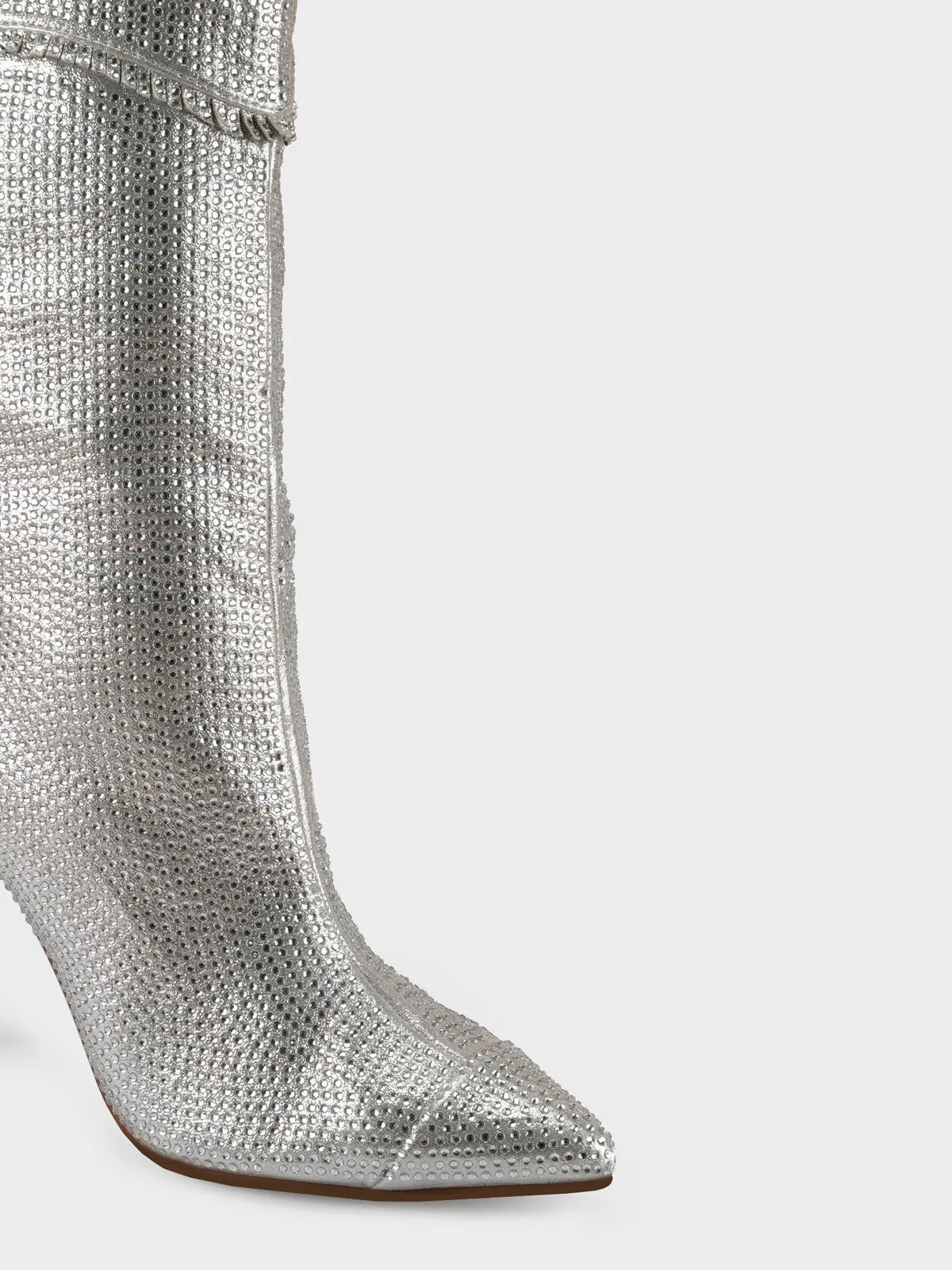 Women "GIANNI" Pointed Toe Fringe Long Boots