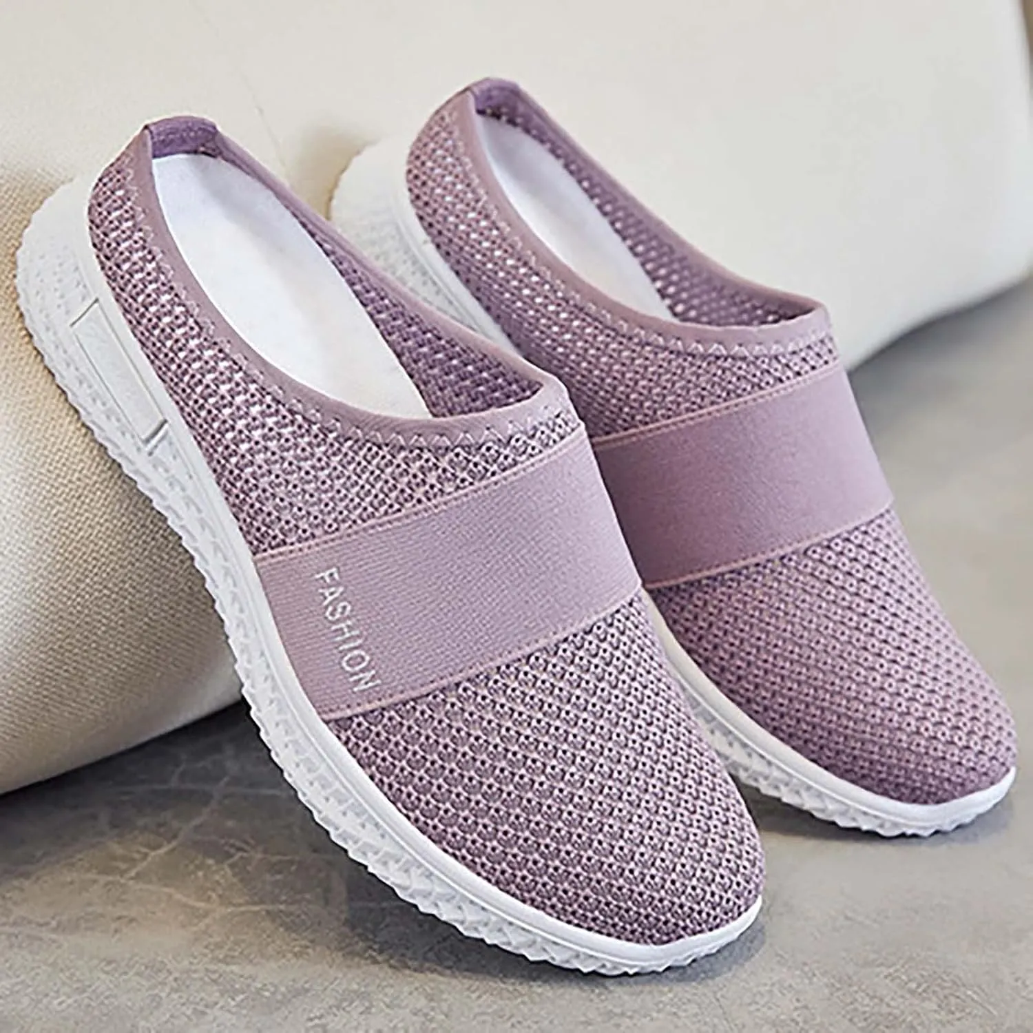 Women's Slip-On Orthopedic Arch Support Backless Non Slip Work Shoes Women Comfortable Men Shoes Casual Men Shoes Sneakers Brown Tennis Shoe Cross Trainer Shoe