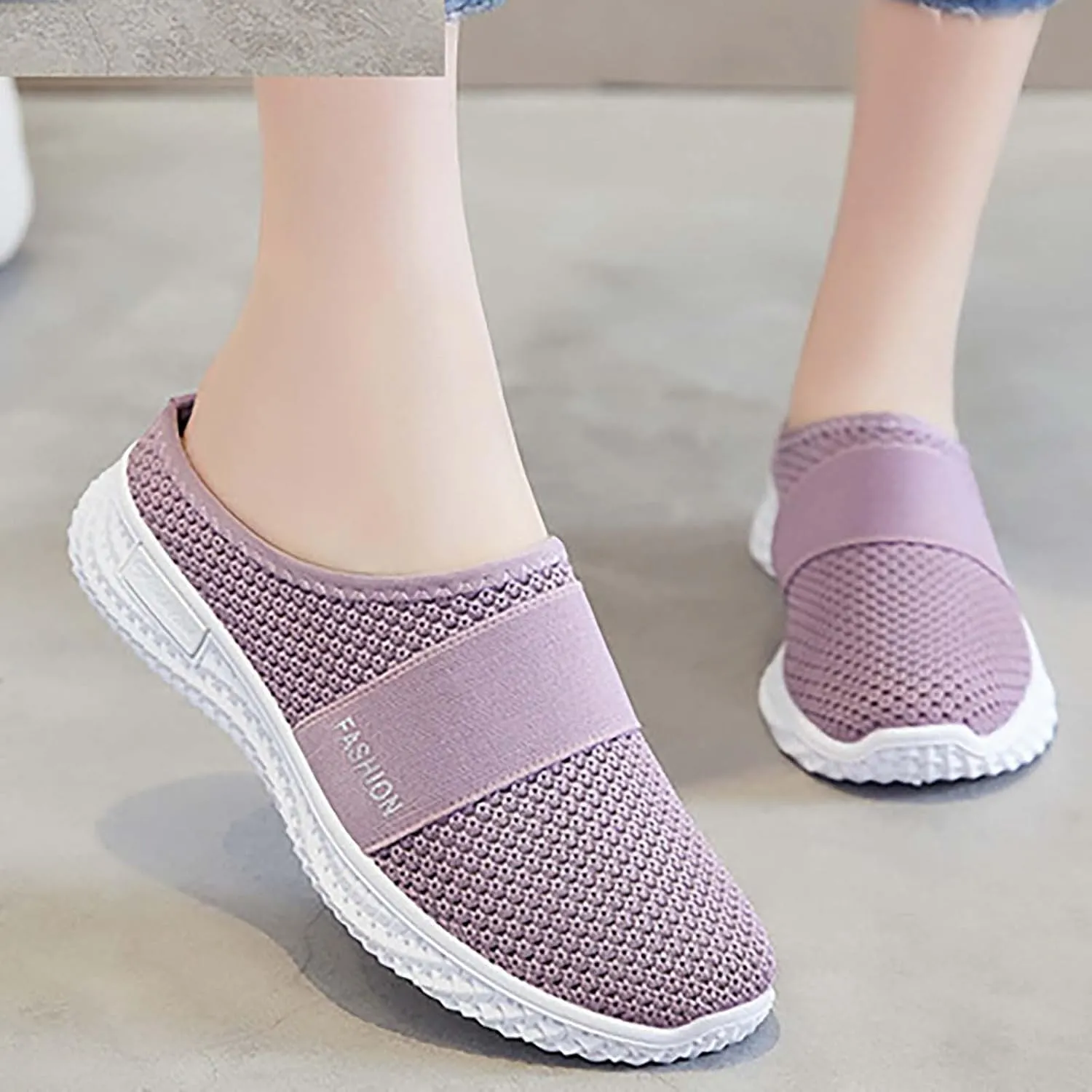 Women's Slip-On Orthopedic Arch Support Backless Non Slip Work Shoes Women Comfortable Men Shoes Casual Men Shoes Sneakers Brown Tennis Shoe Cross Trainer Shoe